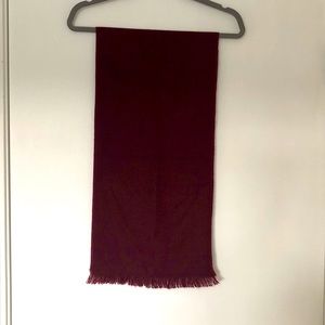Deep red scarf